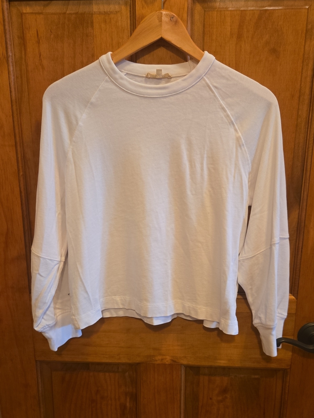 Women's White Long-Sleeve Crewneck Top By Madewell Size XXS